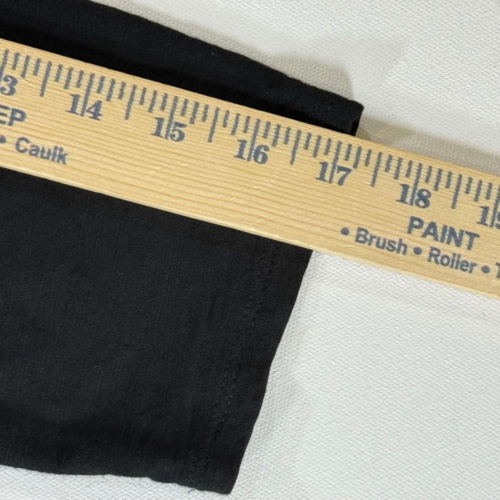 Chico's Ultimate Tee Women Size 2 Black V-Neck 3/4 Sleeve Cotton Modal Basic Top - Picture 7 of 7